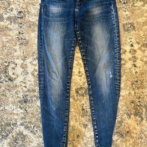 Flying Monkey Blue Skinny Jeans with Vintage Wash